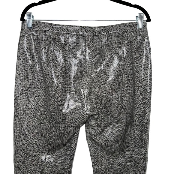 Vintage 90s Y2K BCBG Max Azria Gray Faux Python Snakeskin Hip Hugger Pants - Picture 6 of 12